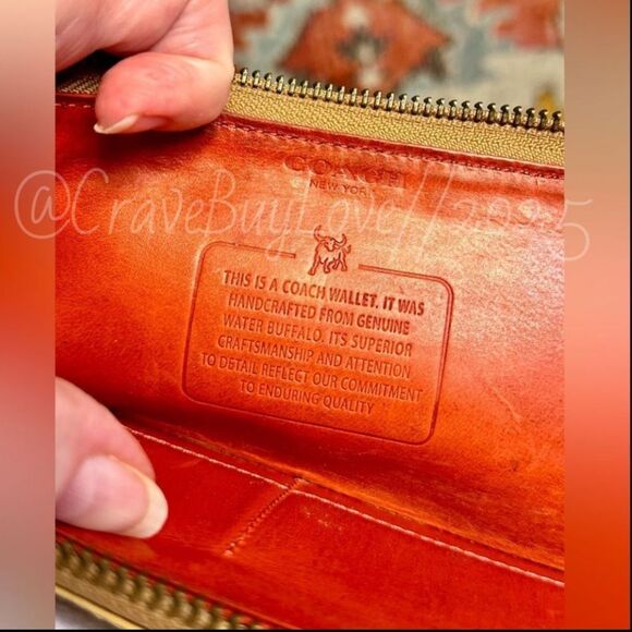 COACH 1941 WATER-BUFFALO LEATHER ACCORDIAN ZIP WALLET CLUTCH 2015 RUNWAY RARE! - Picture 5 of 17